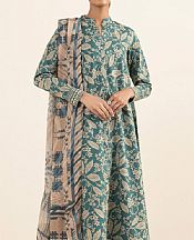 Sapphire Turquoise/Beige Suit (2 pcs)- Pakistani Winter Dress