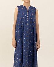 Sapphire Navy Blue Cambric Suit (2 pcs)- Pakistani Winter Dress