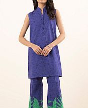 Sapphire Dark Slate Blue Cambric Suit (2 pcs)- Pakistani Winter Clothing