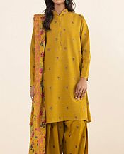 Sapphire Mustard Yellow Dobby Suit- Pakistani Winter Dress