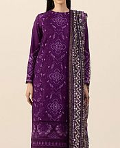 Sapphire Plum Silk Suit- Pakistani Designer Chiffon Suit