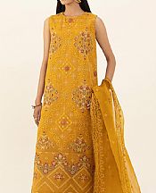 Sapphire Mustard Yellow Organza Suit- Pakistani Chiffon Dress
