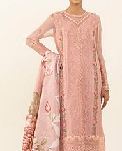 Sapphire Peach Pink Chiffon Suit- Pakistani Designer Chiffon Suit