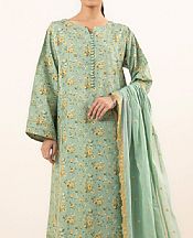 Sapphire Laurel Green Cambric Suit- Pakistani Winter Clothing