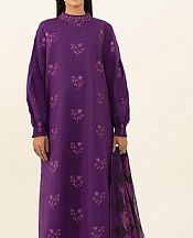 Sapphire Deep Purple Cambric Suit- Pakistani Winter Dress