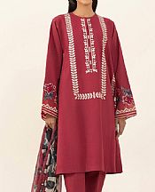 Sapphire Deep Carmine Cambric Suit- Pakistani Winter Dress