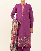 Sapphire Boysenberry Cambric Suit- Pakistani Winter Dress