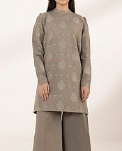 Sapphire Stone Grey Jacquard Suit (2 pcs)- Pakistani Designer Lawn Suits