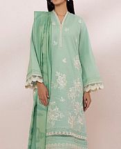 Sapphire Summer Green Dobby Suit (2 pcs)- Pakistani Lawn Dress
