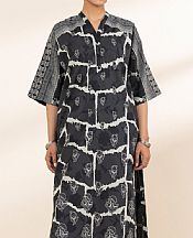 Black/Off White Lawn Kurti