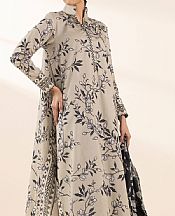 Beige/Black Lawn Suit