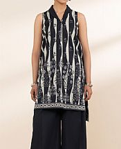 Sapphire Black/Off White Lawn Suit (2 pcs)- Pakistani Designer Lawn Suits