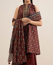 Sapphire Wine Lawn Suit- Pakistani Lawn Dress