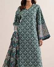 Sapphire Teal/Off White Lawn Suit- Pakistani Lawn Dress