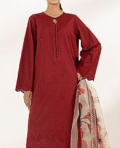 Sapphire Falu Red Dobby Suit- Pakistani Lawn Dress