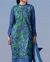 Sapphire Dusk Blue/Green Jacquard Suit- Pakistani Designer Lawn Suits