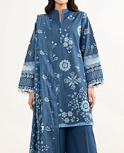 Sapphire Dusty Blue Lawn Suit- Pakistani Designer Lawn Suits