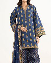 Sapphire Blue Lawn Suit- Pakistani Designer Lawn Suits