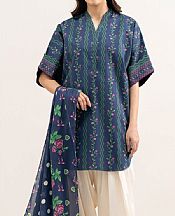 Navy Lawn Suit (2 pcs)