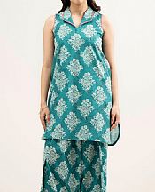 Sapphire Teal Lawn Suit (2 pcs)- Pakistani Designer Lawn Suits