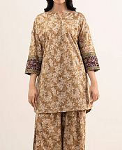 Sapphire Tan/Off White Lawn Suit (2 pcs)- Pakistani Designer Lawn Suits