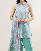 Sapphire Aqua/Pink Lawn Suit- Pakistani Designer Lawn Suits