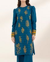 Sapphire Denim Blue Dobby Suit (2 pcs)- Pakistani Designer Lawn Suits