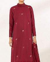 Sapphire Vivid Burgundy Lawn Suit- Pakistani Designer Lawn Suits