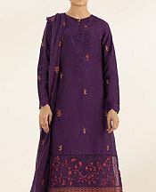 Sapphire Plum Purple Cotton Suit- Pakistani Designer Lawn Suits