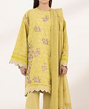 Sapphire Lime Yellow Jacquard Suit- Pakistani Lawn Dress