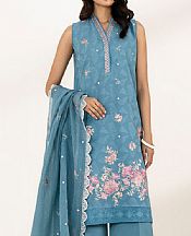 Sapphire Sky Blue Jacquard Suit- Pakistani Designer Lawn Suits