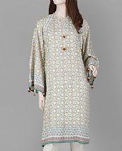 White Dobby Kurti- Pakistani Winter Dress