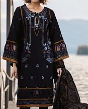 Saya Black Khaddar Suit- Pakistani Winter Dress