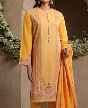Saya Yellow Khaddar Suit- Pakistani Winter Clothing