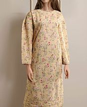 Saya Sand Gold Khaddar Suit (2 pcs)- Pakistani Winter Dress