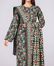 Saya Viridian Green Khaddar Suit- Pakistani Winter Clothing
