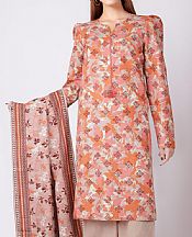 Saya Pastel Orange/Pink Khaddar Suit- Pakistani Winter Clothing