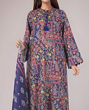 Saya Navy Blue Khaddar Suit- Pakistani Winter Clothing