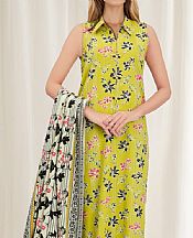Saya Lime Green Khaddar Suit- Pakistani Winter Clothing