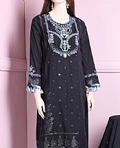 Saya Black Jacquard Suit- Pakistani Designer Lawn Suits