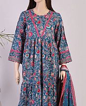 Teal Blue Khaddar Suit- Pakistani Winter Dress