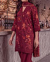 Saya Wine Khaddar Suit- Pakistani Winter Clothing