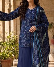 Saya Blue Khaddar Suit- Pakistani Winter Clothing