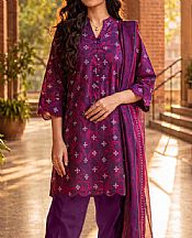 Saya Plum Khaddar Suit- Pakistani Winter Dress
