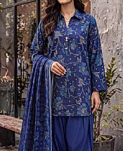 Saya Blue Khaddar Suit- Pakistani Winter Dress