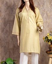 Light Golden Jacquard Kurti- Pakistani Winter Dress