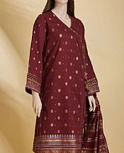 Maroon Jacquard Suit- Pakistani Designer Lawn Dress