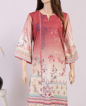 Brink Pink/White Viscose Kurti- Pakistani Winter Clothing