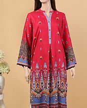 Bright Red Linen Kurti- Pakistani Winter Clothing