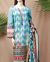 Light Turquoise/Mint Green Khaddar Suit (2 Pcs)- Pakistani Winter Dress
